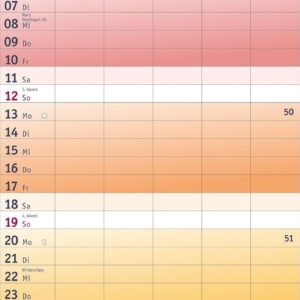 Bunte Wochen Familienplaner 2027: Praktischer Wandplaner mit 5 Spalten. Familien Wandkalender mit Schulferien und 3-Monats-Ausblick aufs Folgejahr. Terminkalender 2027. – Bild 13