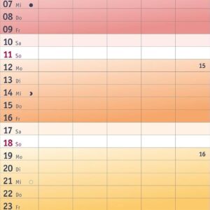 Bunte Wochen Familienplaner 2027: Praktischer Wandplaner mit 5 Spalten. Familien Wandkalender mit Schulferien und 3-Monats-Ausblick aufs Folgejahr. Terminkalender 2027. – Bild 5