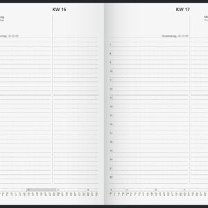 rido/idé Book Calendar Model Chef's Planner 2027 | A5, Plastic, Black – Bild 3