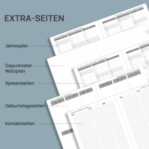 POPRUN Calendar 2027 Weekly Planner Horizontal Approx. A5 (21.8 x 16.4 cm – Bild 5