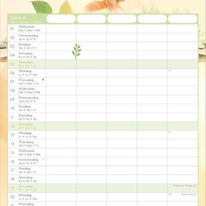 Familienplaner Tierzauber 2027: Familienkalender 22x45 cm mit 5 Spalten, liebevollen Tierillustrationen, Schulferien & Stundenplänen, ideal für Familien mit Kindern – Bild 6