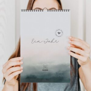 Alternative view of heaven+paper Photo Calendar Always to Design Yourself | Craft Calendar without Year A4 Made of Extra Thick 250 g/m² Cardboard | Wall Calendar Made in Germany (Aqua)