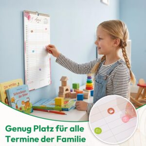 KONVINIT Family Planner 2027, 15 Month Calendar with 3 Columns & Stickers – Bild 7