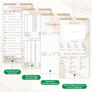 KONVINIT Family Planner 2027, 15 Month Calendar with 3 Columns & Stickers – Bild 5