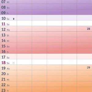 Bunte Wochen Familienplaner 2027: Praktischer Wandplaner mit 5 Spalten. Familien Wandkalender mit Schulferien und 3-Monats-Ausblick aufs Folgejahr. Terminkalender 2027. – Bild 8