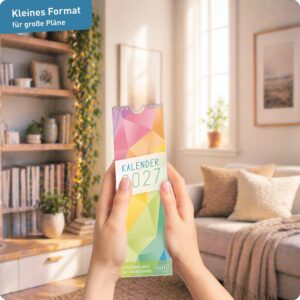 Häfft® Compact Striped Calendar 2027 Narrow (9 x 30 cm) "Rainbow" – Bild 6