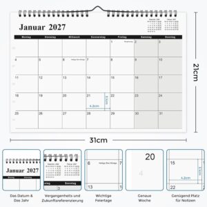 Alternative view of SKYDUE Calendar 2026 2027, Calendar 2027 Wall Calendar (Sept.2026-Dec.2027)
