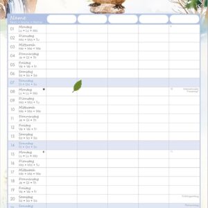 Familienplaner Tierzauber 2027: Familienkalender 22x45 cm mit 5 Spalten, liebevollen Tierillustrationen, Schulferien & Stundenplänen, ideal für Familien mit Kindern – Bild 3