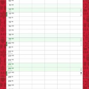 Minions Familienplaner 2027: Familienkalender mit 5 Spalten. Wandkalender mit Schulferien und Stundenplänen. – Bild 13