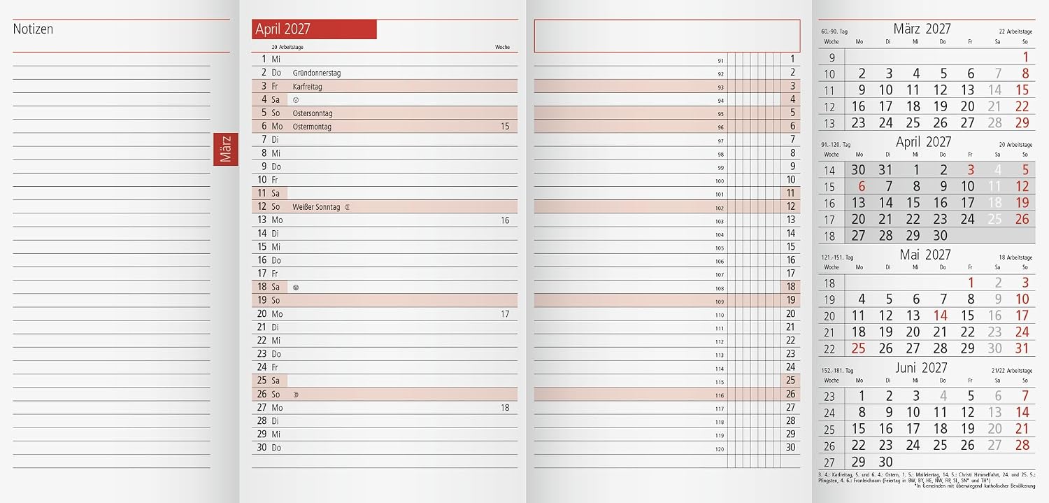 rido/idé Calendar Monthly Replacement Calendar Model TM 12 2027