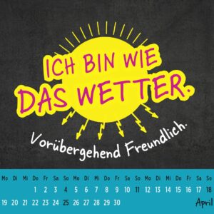Mini-Kalender 2027: Neues Jahr neues … ach halt die Klappe!: Mini-Monatskalender. Kleiner Tischkalender zum Aufstellen mit Monatskalendarium und lustigen Sprüchen – Bild 3