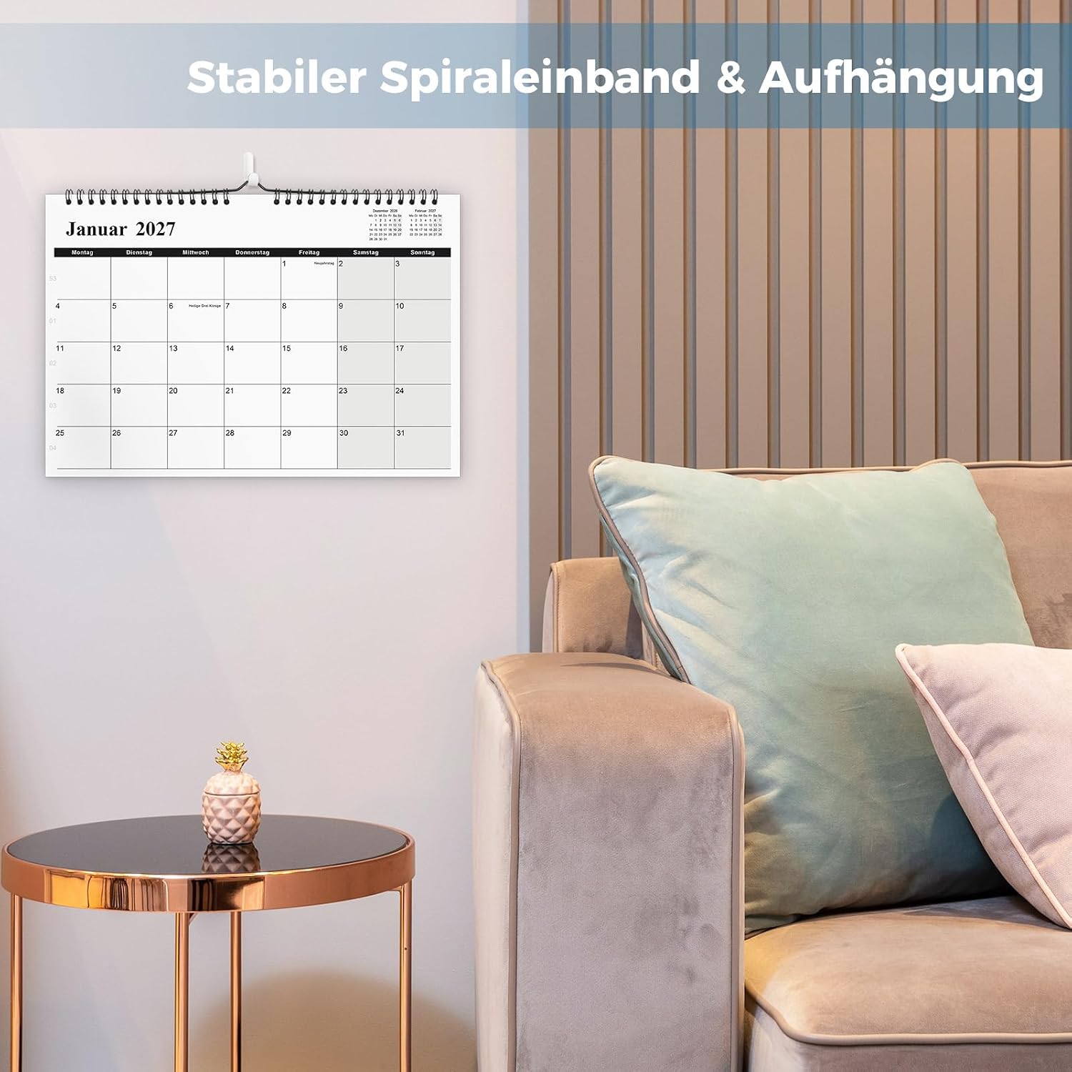 SKYDUE Calendar 2026 2027, Calendar 2027 Wall Calendar (Sept.2026-Dec.2027) – Bild 6