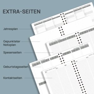 POPRUN Calendar 2027 Weekly Planner Approx. A5 (21.8 x 16.4 cm) with PU – Bild 5