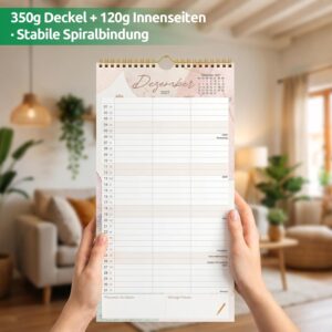 KONVINIT Family Planner 2027, 15 Month Calendar with 3 Columns & Stickers – Bild 8