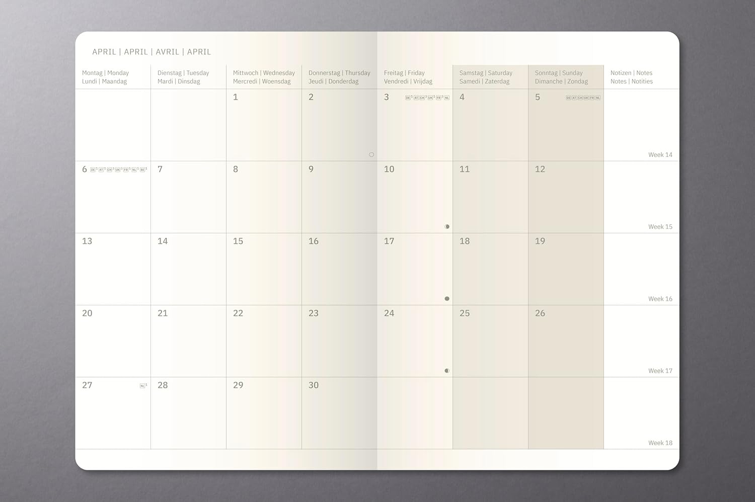 SIGEL Conceptum Monthly Planner 2027 A6 Softcover Black – Bild 2