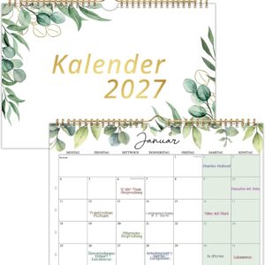 Calendar 2027 Wall Calendar in A4 Landscape Format (31 x 21 cm)