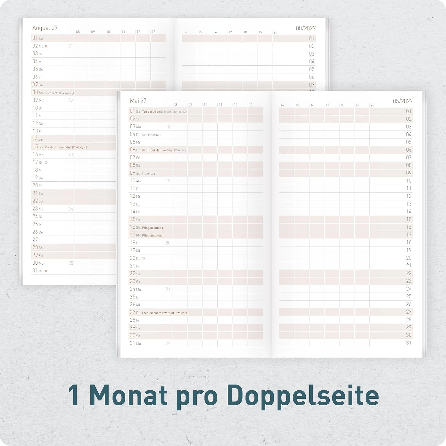 Häfft Monthly Calendar Slim Pocket Calendar 26/27 A6+ "Black Edition" – Bild 4