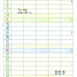 Helme Heine: Familienplaner 2027: Familienkalender mit 5 Spalten. Liebevoll illustrierter Familien-Wandkalender mit Schulferien und Stundenplänen. – Bild 5