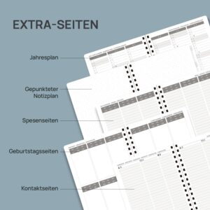 POPRUN Calendar 2027 Weekly Planner with Notes Approx. A5 (21.8 x 16.4 cm – Bild 5