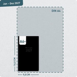 Häfft® Monthly Calendar 2027 A6 + Pocket Slim "Black Edition" – Bild 3