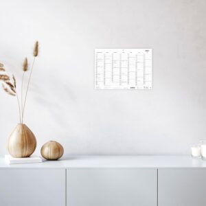 Black&White Tafelkalender A4 2027: Beidseitig bedruckter Jahresplaner im minimalistischen Schwarzweiß-Design. Praktischer Überblick über alle Termine im Format 29,7 x 21 cm