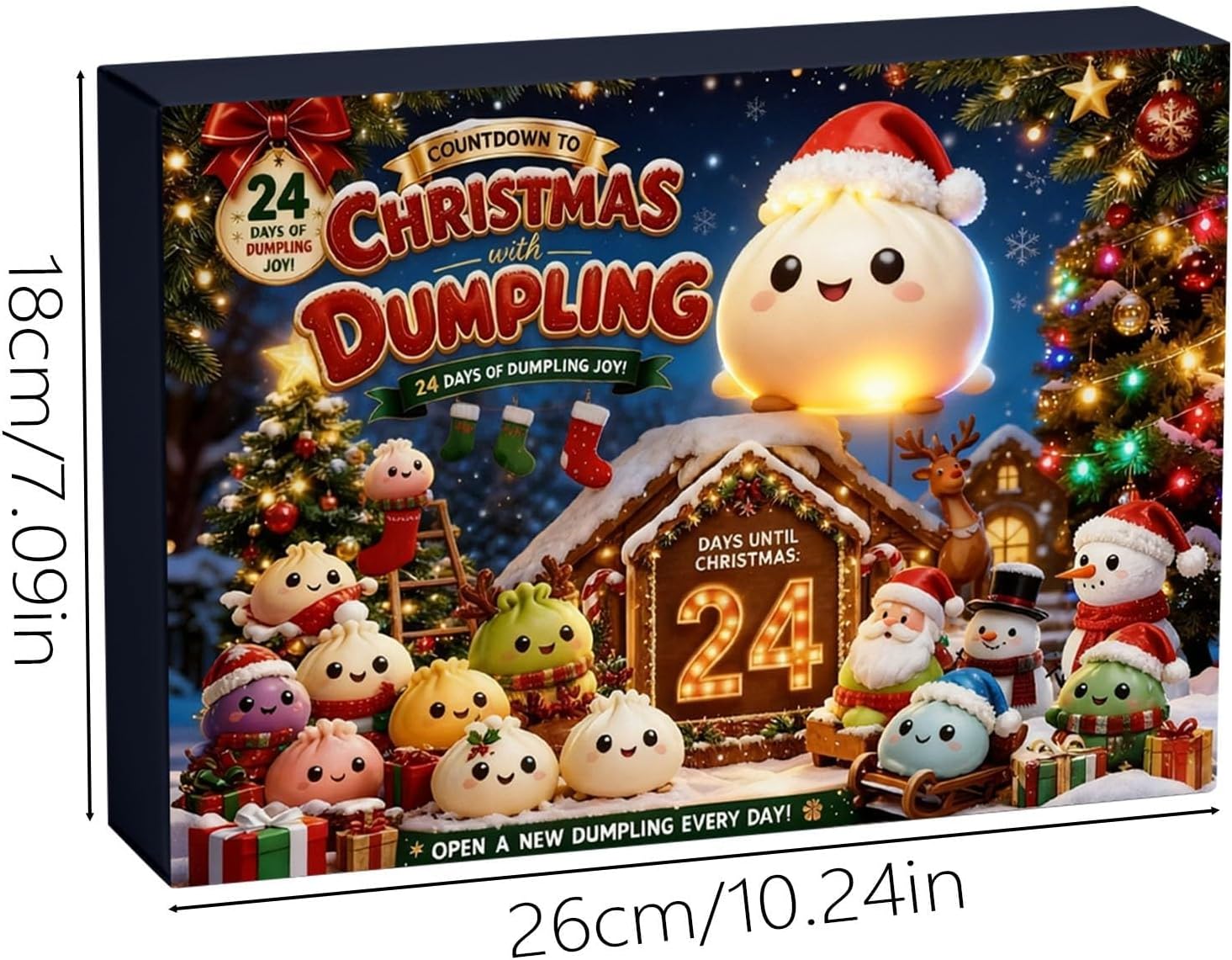 Squishy Advent Calendar 2026, Dumpling Squishy Christmas Calendar, B – Bild 3
