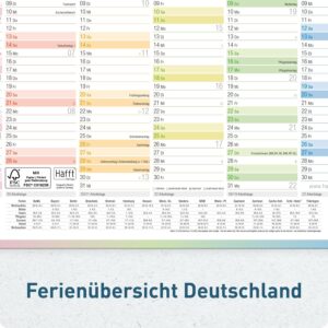 Häfft® Premium Chalkboard Calendar 2027 A4 Landscape with Holidays – Bild 5