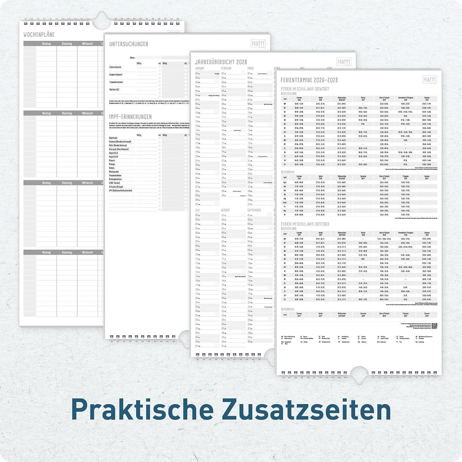 Häfft Familienplaner 2027 mit 5 Spalten - Wandkalender "Rainbow" – Bild 6