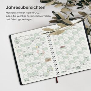 Smart Panda 2027 A5 Diary - Calendar, 30 Minute Time, Book Calendar – Bild 4