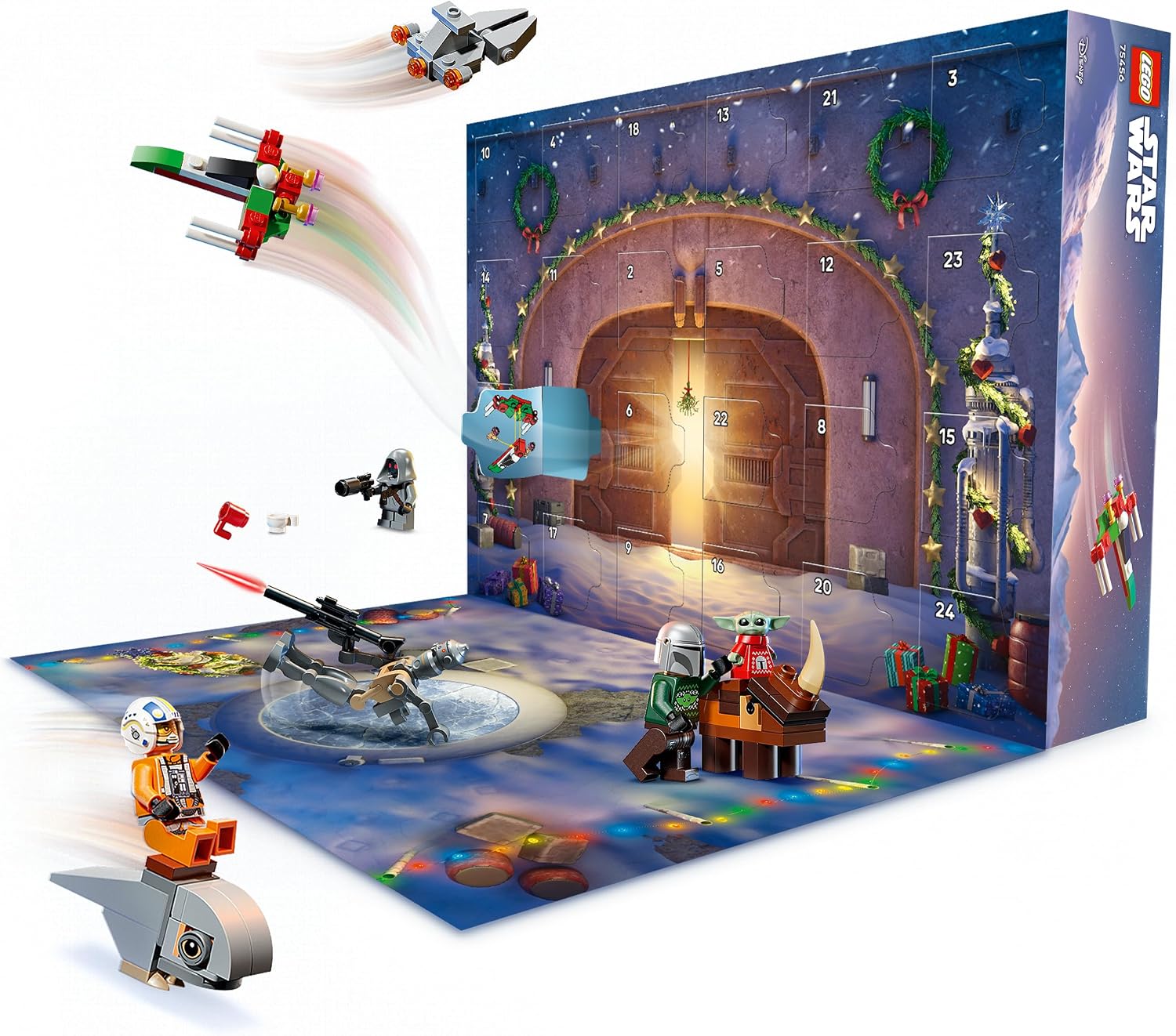 LEGO Star Wars 75456 Advent Calendar 2026 - Pre-Christmas Gift Toy for Boys from 6 Years - 24 Surprises with 4 Mini Figures, IG-11 Droid & Grogu Figure - Gift for The Mandalorian Fans – Bild 3
