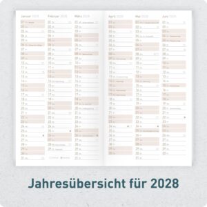 Häfft Monthly Calendar Slim Pocket Calendar 26/27 A6+ "Black Edition" – Bild 5