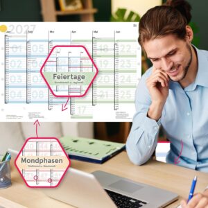 Weekview Blackboard Calendar 2027 DIN A4 - Wall Calendar with Calendar – Bild 7