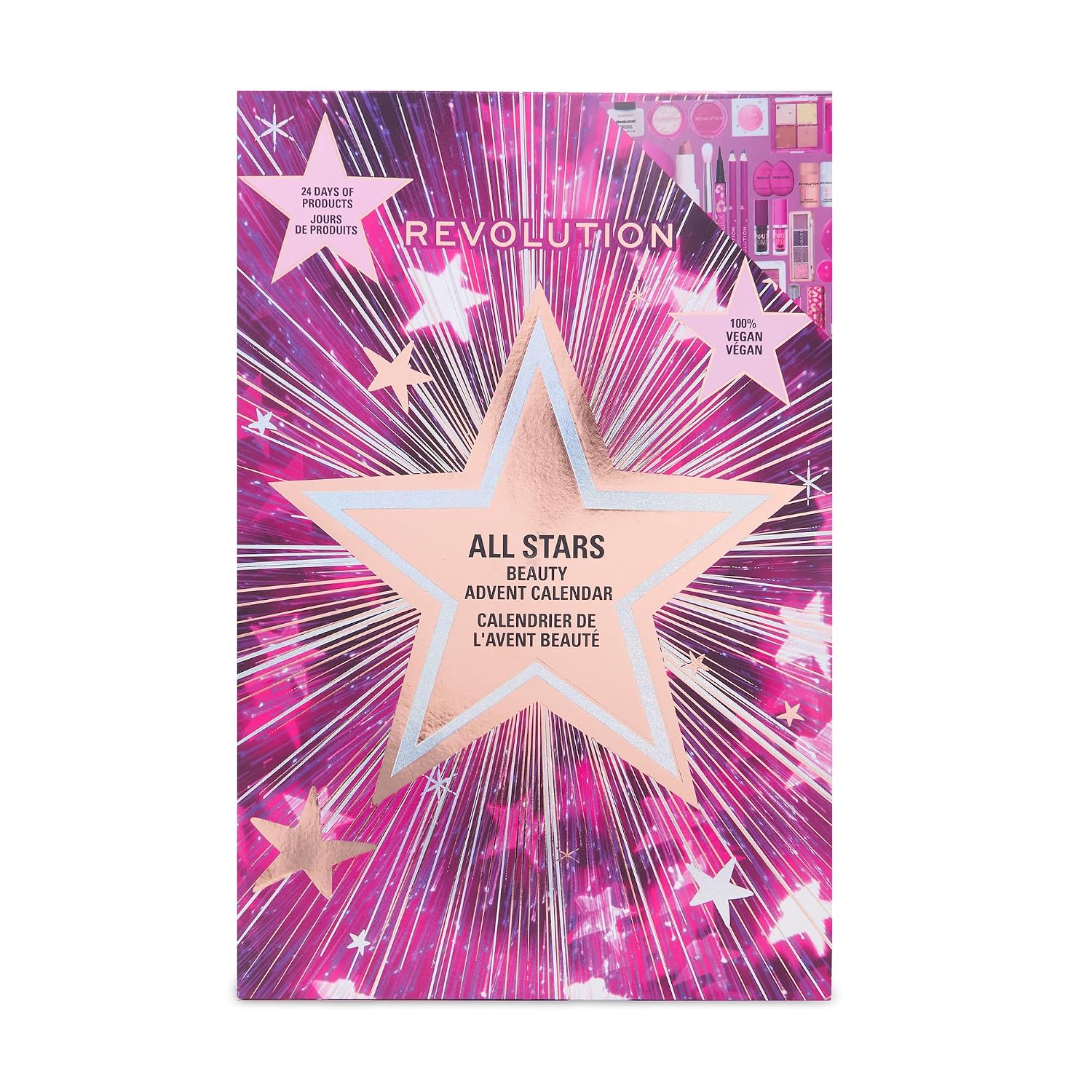 Revolution Makeup Advent Calendar 2025, 24 Beauty Must-haves, Gift Set with Lip Gloss, Highlighter, Blush, Brushes & Mascara, Vegan and Cruelty Free – Bild 2