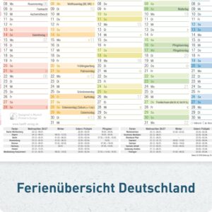 Häfft® 5 x Blackboard Calendar 2027 A5 Landscape Year Planner Wall Calendar – Bild 5