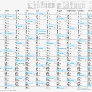 BRUNNEN Blackboard Calendar 2027 | A3 Landscape