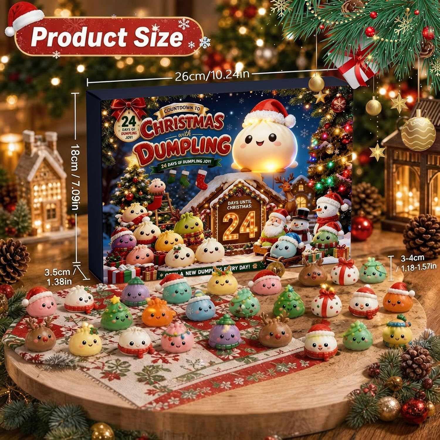 Squishy Christmas Advent Calendar 2026 Squeeze Toy Calendar (A) – Bild 3