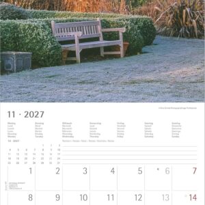 Gartenzauber 2027: Wandkalender 30x30 cm (30x60 cm geöffnet) mit Notizkalendarium, 12 Gartenmotiven und Bucket-List – Bild 7