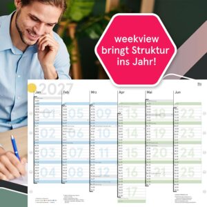 Weekview Blackboard Calendar 2027 DIN A4 - Wall Calendar with Calendar – Bild 3