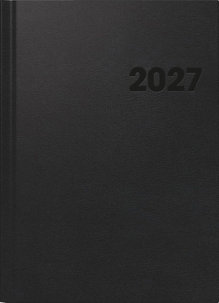 BRUNNEN 1078160907 Premium Book Calendar Model 781 2027 A4 Plastic Black