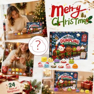 Alternative view of Squishy Advent Calendar 2026-12 Days Dumpling Squishy Christmas Calendar