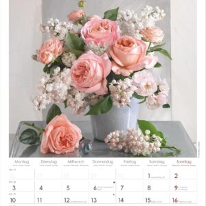 Rosenträume 2027: Wandkalender 23,7x34 cm mit 12 Rosenmotiven, 4-sprachigem Kalendarium und Platz für Notizen – Bild 4