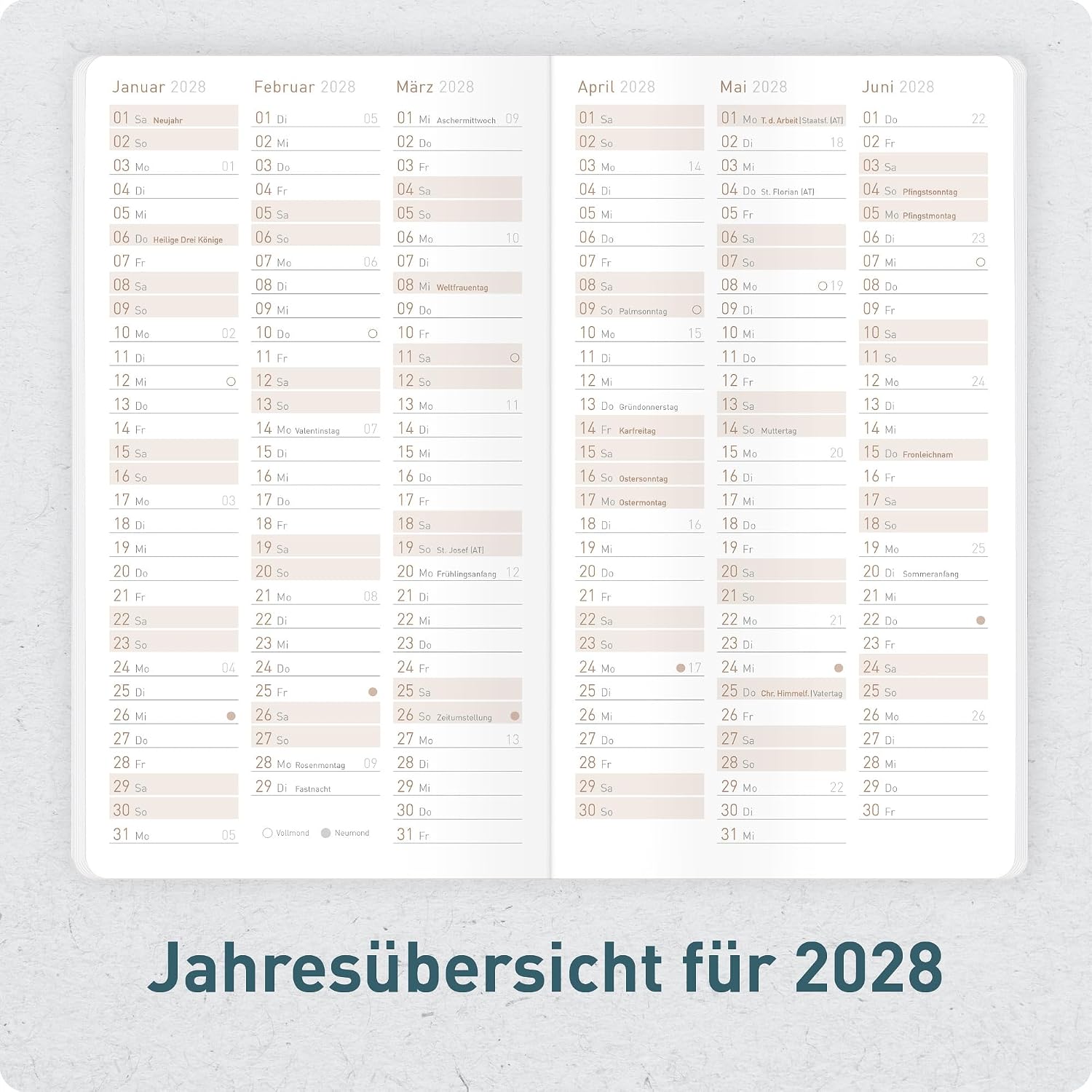 Häfft® Monthly Calendar 2027 A6 + Pocket Slim "Black Edition" – Bild 5