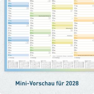 Häfft® Premium Chalkboard Calendar 2027 A4 Landscape with Holidays – Bild 6