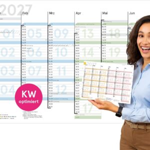 Weekview Blackboard Calendar 2027 DIN A4 - Wall Calendar with Calendar – Bild 2