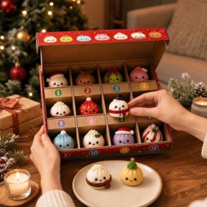 Squishy Advent Calendar 2026-12 Days Dumpling Squishy Christmas Calendar – Bild 5