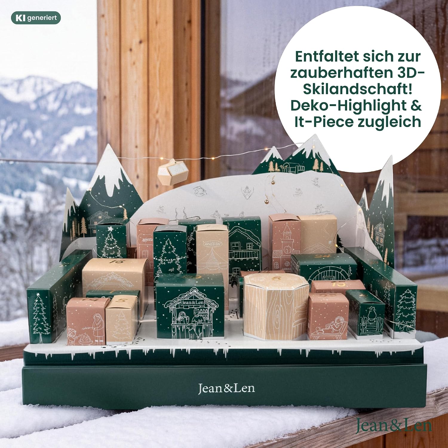 Jean & Len Advent Calendar 2026, Christmas 3D DIY Scenery, Includes a Rosemary & Ginger Design Limited Edition & an Exclusive Soap Fragrance Novelty, Only Original Sizes, Christmas Calendar – Bild 3