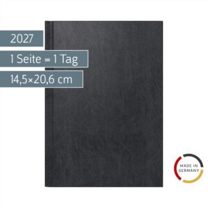 BRUNNEN Book Calendar Model 795 2027 | A5, Plastic, Black – Bild 2