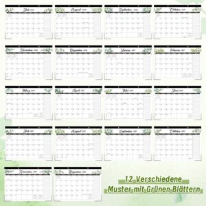 Calendar 2026/2027, 18 Month Large Wall Calendar, 43 x 30 cm, Green Leaves – Bild 7