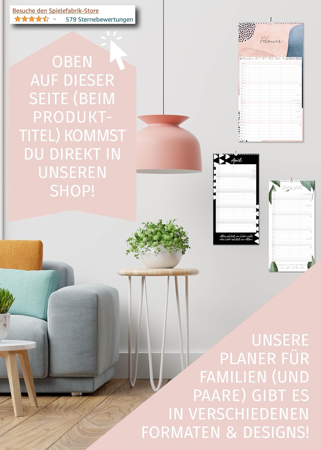 Schöne Güter® Family Calendar 2027 Family Planner 5 Columns with Stickers Holidays and Holidays Animal Illustrations 23 x 43 cm Art Calendar Drawn Playful Dreamy Artist Edition – Bild 8