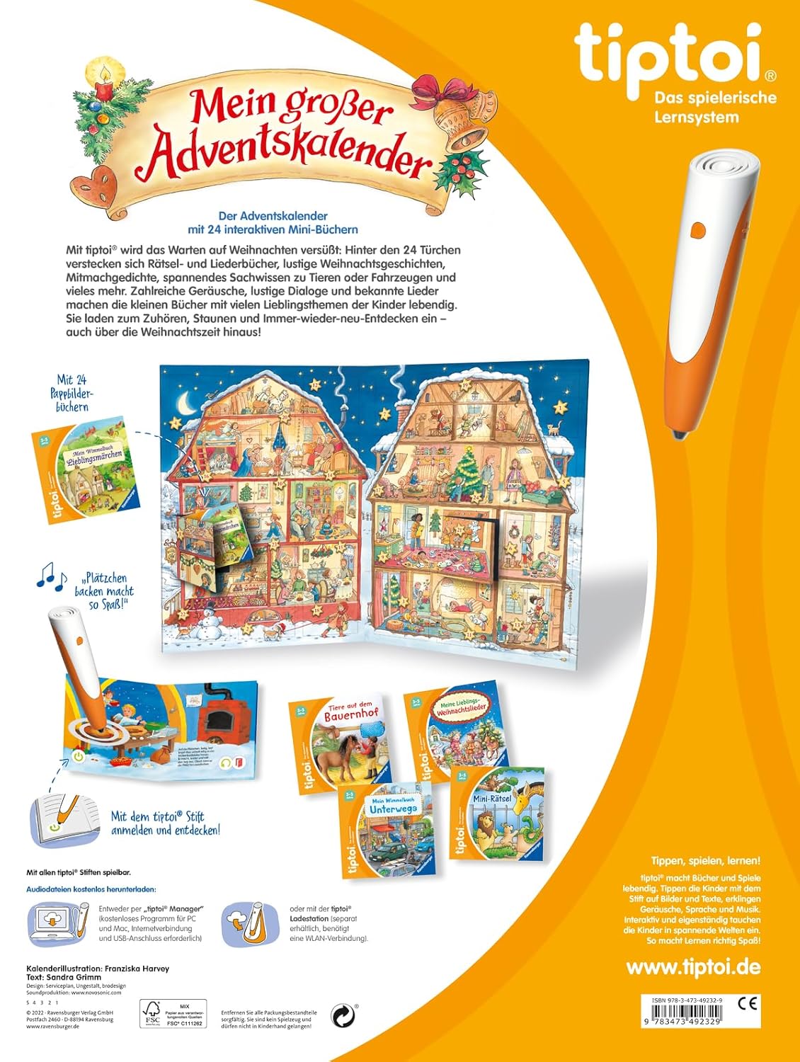 tiptoi® Mein großer Adventskalender, Adventskalender für Kinder ab 3 Jahren, mit 24 Mini-Büchern – Bild 2